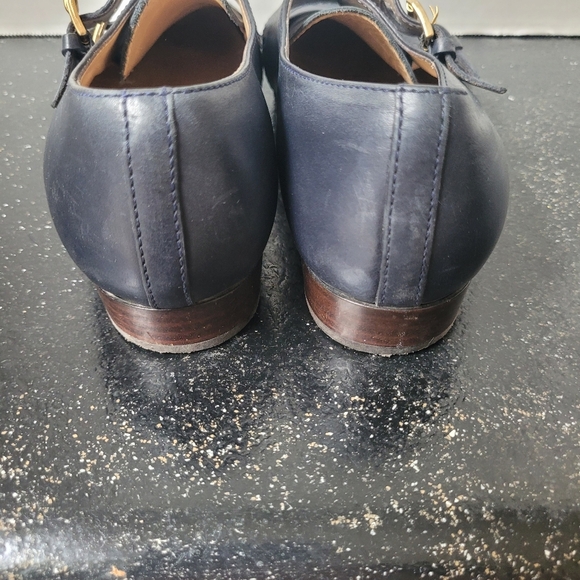 J. Crew Monk Strap Black Loafer Italian Leather - Picture 5 of 9
